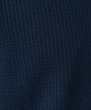 MKBHC32130 MK MICHEL KLEIN HOMME(MKミッシェルクランオム) 【７分袖/洗える】スタンドカラーシャツ / ストライプサッカー　 ネイビー