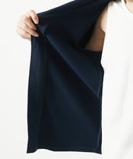 MKBHC32130 MK MICHEL KLEIN HOMME(MKミッシェルクランオム) 【７分袖/洗える】スタンドカラーシャツ / ストライプサッカー　 ネイビー