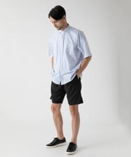 MKBHC84090 MK MICHEL KLEIN HOMME(MKミッシェルクランオム) 【リラックスシルエット】ストライプ半袖 ホワイト