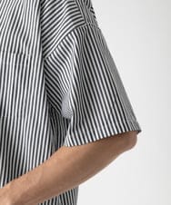 MKBHC84090 MK MICHEL KLEIN HOMME(MKミッシェルクランオム) 【リラックスシルエット】ストライプ半袖 ブラック