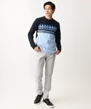 MKFAC37089 MK MICHEL KLEIN HOMME(MKミッシェルクランオム) 【在庫限り！/洗える】MKHフェアアイルジャガードニット ネイビー