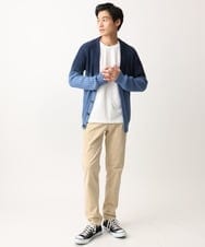 MKFAC41120 MK MICHEL KLEIN HOMME(MKミッシェルクランオム) 【残りわずか/在庫限り/コットン糸】ニットカーディガン/グラデーションケーブル ブルー