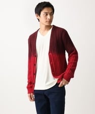 MKFAC41120 MK MICHEL KLEIN HOMME(MKミッシェルクランオム) 【残りわずか/在庫限り/コットン糸】ニットカーディガン/グラデーションケーブル ブルー