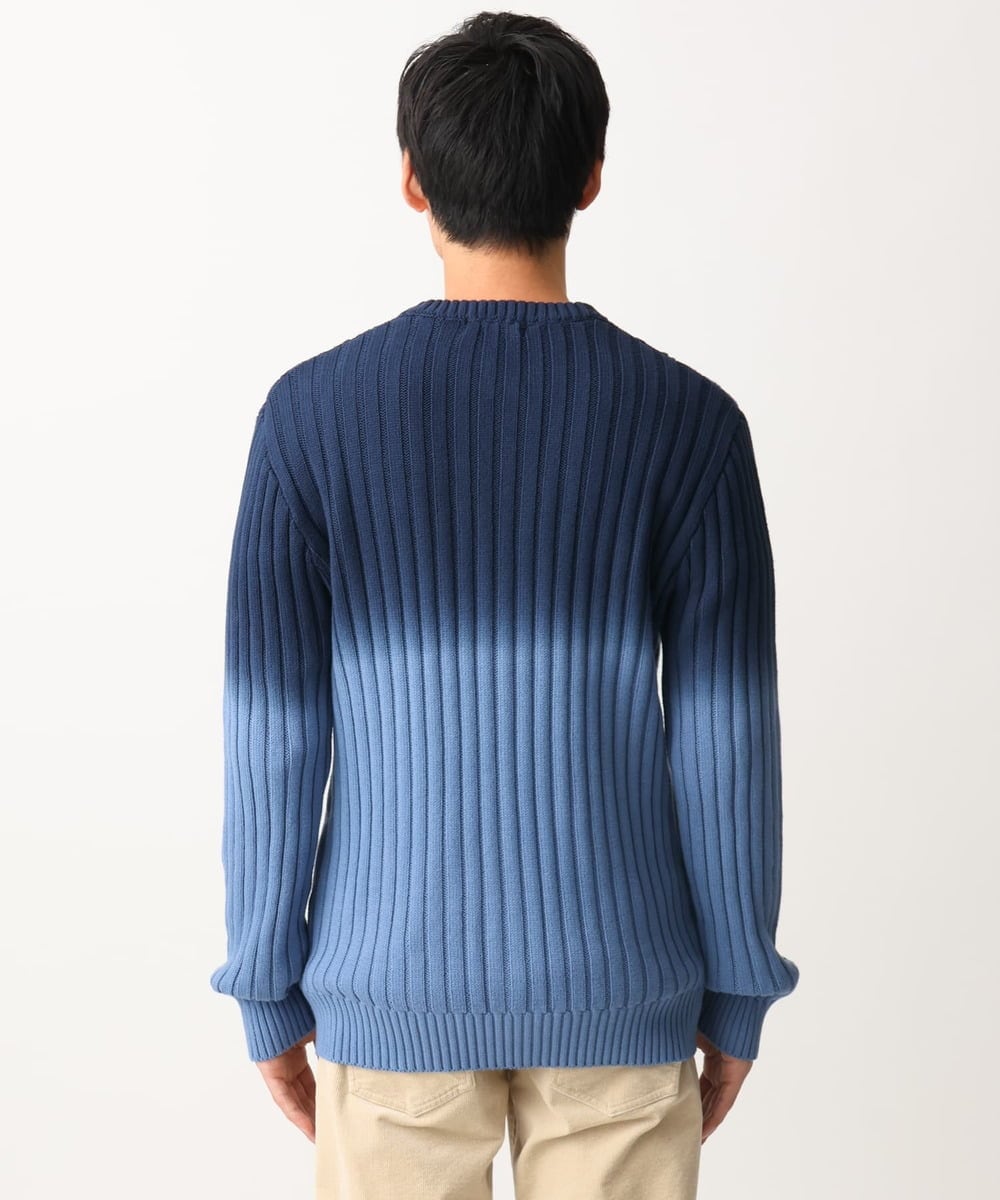MKFAC41120 MK MICHEL KLEIN HOMME(MKミッシェルクランオム) 【残りわずか/在庫限り/コットン糸】ニットカーディガン/グラデーションケーブル ブルー