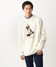MKFAC86090 MK MICHEL KLEIN HOMME(MKミッシェルクランオム) 【残りわずか/ユニセックスで着られる】ニット/アニマルジャガード グリーン