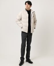MKFAD61099 MK MICHEL KLEIN HOMME(MKミッシェルクランオム) 【洗濯機で洗える】モックネックニット / ランダムタックストライプ ブラック