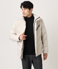 MKFAD61099 MK MICHEL KLEIN HOMME(MKミッシェルクランオム) 【洗濯機で洗える】モックネックニット / ランダムタックストライプ ブラック