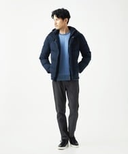 MKFAD63099 MK MICHEL KLEIN HOMME(MKミッシェルクランオム) 【クルーネック/洗濯機で洗える】ランダムタックストライプクルーネックニット ライトブルー