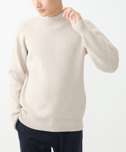 MKFDA66089 MK MICHEL KLEIN HOMME 【残りわずか！/在庫限り】モックネックニット/綿タッチポリエステル
