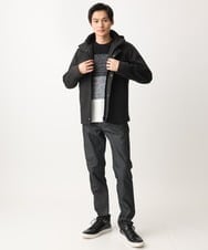 MKFDC21099 MK MICHEL KLEIN HOMME(MKミッシェルクランオム) 【ふわふわ感触／ギフト／洗える】クルーネックニット / フェザーモールヤーン ネイビー