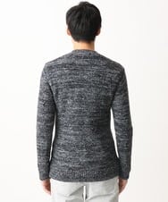 MKFDC21099 MK MICHEL KLEIN HOMME(MKミッシェルクランオム) 【ふわふわ感触／ギフト／洗える】クルーネックニット / フェザーモールヤーン ネイビー