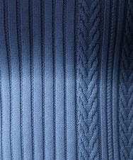MKFDC40110 MK MICHEL KLEIN HOMME(MKミッシェルクランオム) 【在庫限り！/秋・春着用可能/洗える/コットン糸】Vネックニット/グラデーションケーブル ブルー