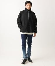 MKJAC86150 MK MICHEL KLEIN HOMME(MKミッシェルクランオム) 【残りわずか/在庫限り/ゆったりサイズ】ジップアップジャケット/ジャージメルトン ダークグレー