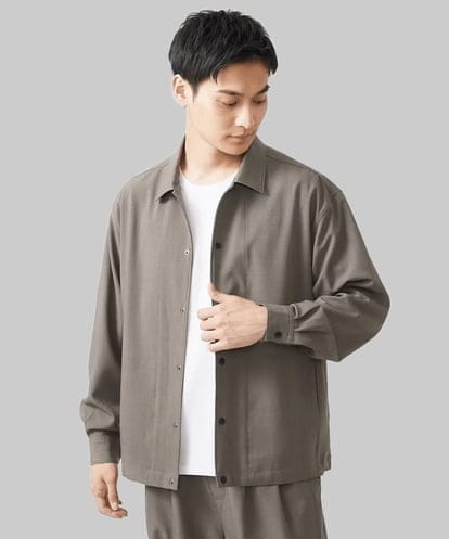 MKJJX14130 MK MICHEL KLEIN HOMME 【残りわずか/在庫限り//ゆったりシルエット】コーチブルゾン/HYPE-TRストレッチ
