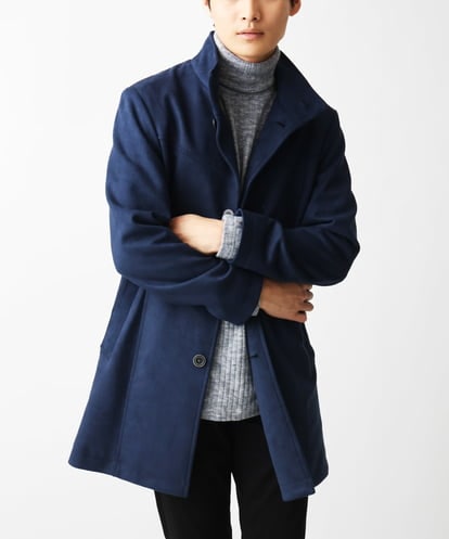 MKUAA52272 MK MICHEL KLEIN HOMME 【残りわずか／洗える】ポンチスエード スタンドコート