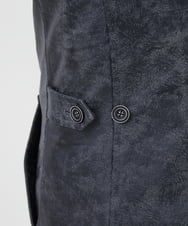 MKUAA61363 MK MICHEL KLEIN HOMME(MKミッシェルクランオム) 【Sサイズのみ！/在庫限り/キルトライナー付き】スタンドコート/TECレザージャージ ブラック