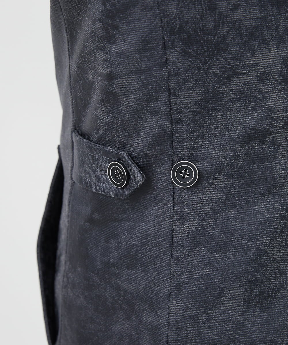 MKUAA61363 MK MICHEL KLEIN HOMME(MKミッシェルクランオム) 【Sサイズのみ！/在庫限り/キルトライナー付き】スタンドコート/TECレザージャージ ブラック