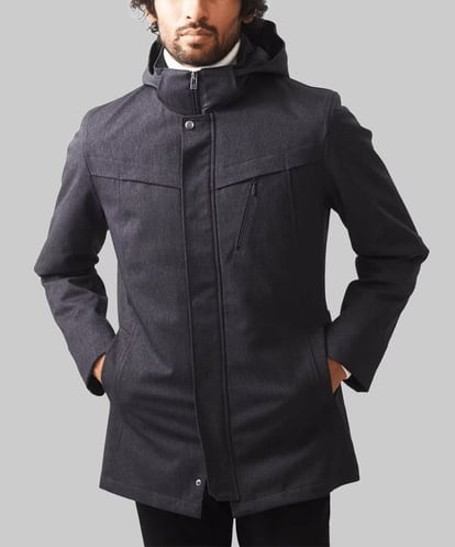 MKUCA71500 MK MICHEL KLEIN HOMME 【在庫限り/残りわずか/ダウン入りライナー付き】3WAYフード付きコート 