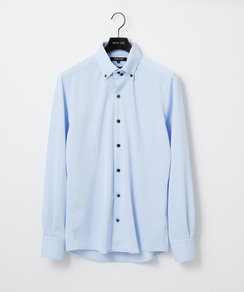 MNBAI03200 MICHEL KLEIN HOMME(ミッシェルクラン オム) 《日本製》ボタンダウン長袖シャツ ライトブルー