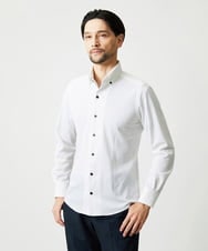 MNBAI03200 MICHEL KLEIN HOMME(ミッシェルクラン オム) 《日本製》ボタンダウン長袖シャツ ホワイト