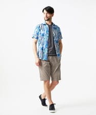 MNBGD58270 MICHEL KLEIN HOMME(ミッシェルクラン オム) 《日本製》総柄半袖シャツ ブルー