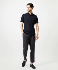 MNBIF01200 MICHEL KLEIN HOMME(ミッシェルクラン オム) 《日本製》チドリ柄半袖シャツ ネイビー