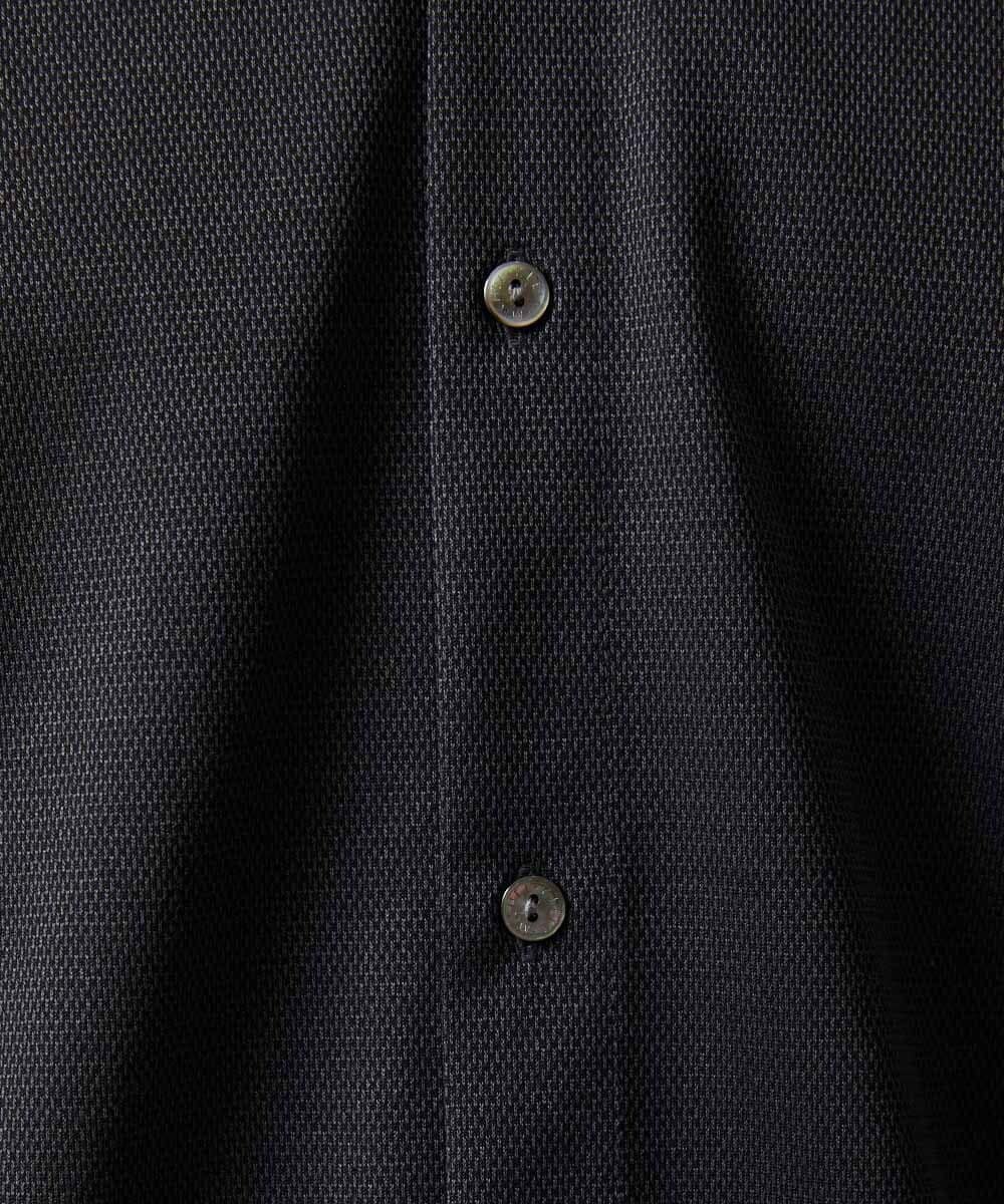 MNBJD63250 MICHEL KLEIN HOMME(ミッシェルクラン オム) 【セットアップ】異素材コンビ半袖シャツ ダークグレー
