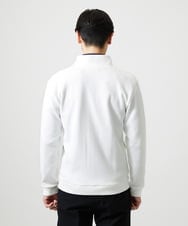 MNCAI50270 MICHEL KLEIN HOMME(ミッシェルクラン オム) ウェーブ柄スタンドカラーボタンカーディガン ホワイト