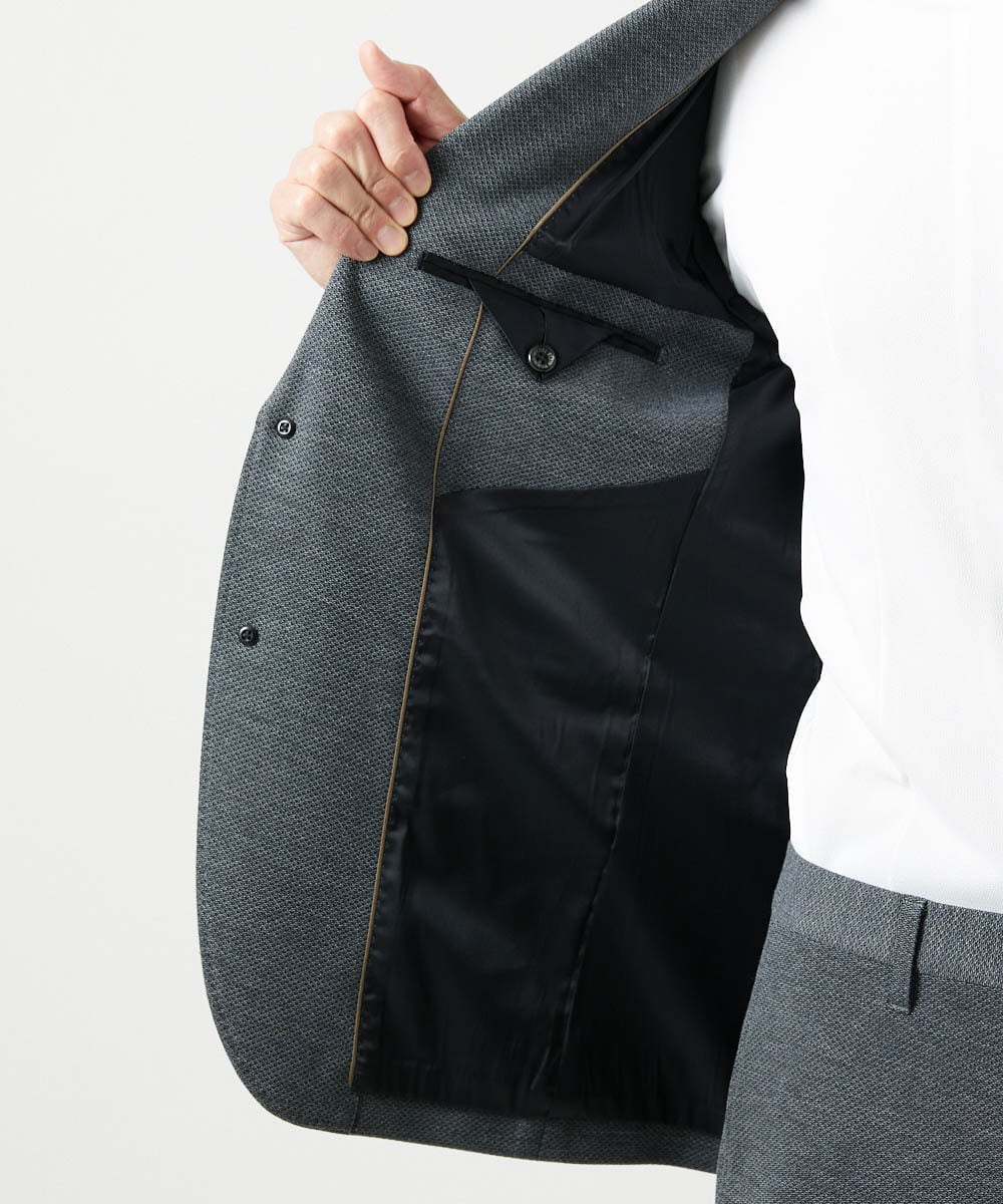 MNDCI05470 MICHEL KLEIN HOMME(ミッシェルクラン オム) 【セットアップ】4WAYジャージテーラードジャケット グレー