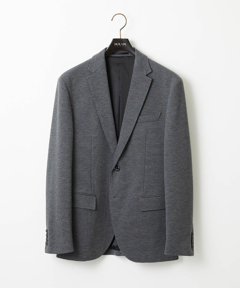 MNDCI05470 MICHEL KLEIN HOMME(ミッシェルクラン オム) 【セットアップ】4WAYジャージテーラードジャケット グレー