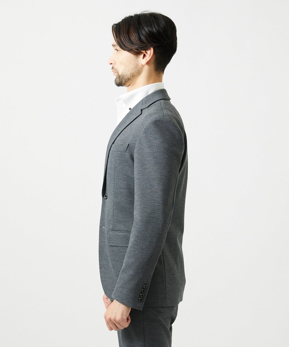 MNDCI05470 MICHEL KLEIN HOMME(ミッシェルクラン オム) 【セットアップ】4WAYジャージテーラードジャケット グレー