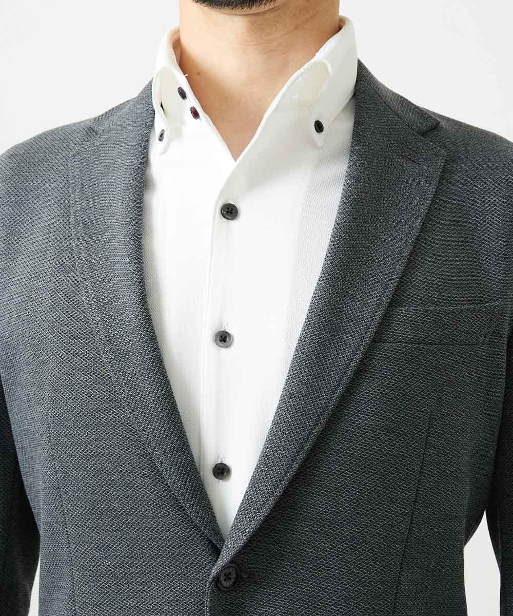 MNDCI05470 MICHEL KLEIN HOMME(ミッシェルクラン オム) 【セットアップ】4WAYジャージテーラードジャケット グレー