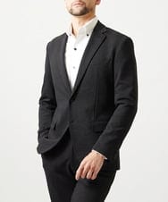 MNDCI05470 MICHEL KLEIN HOMME(ミッシェルクラン オム) 【セットアップ】4WAYジャージテーラードジャケット ブラック