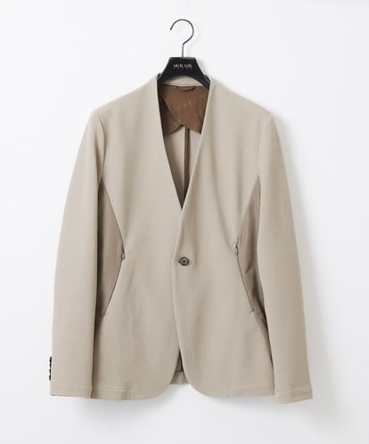 MNDGC58400 MICHEL KLEIN HOMME 【セットアップ】ダブルフェイスノーカラージャケット