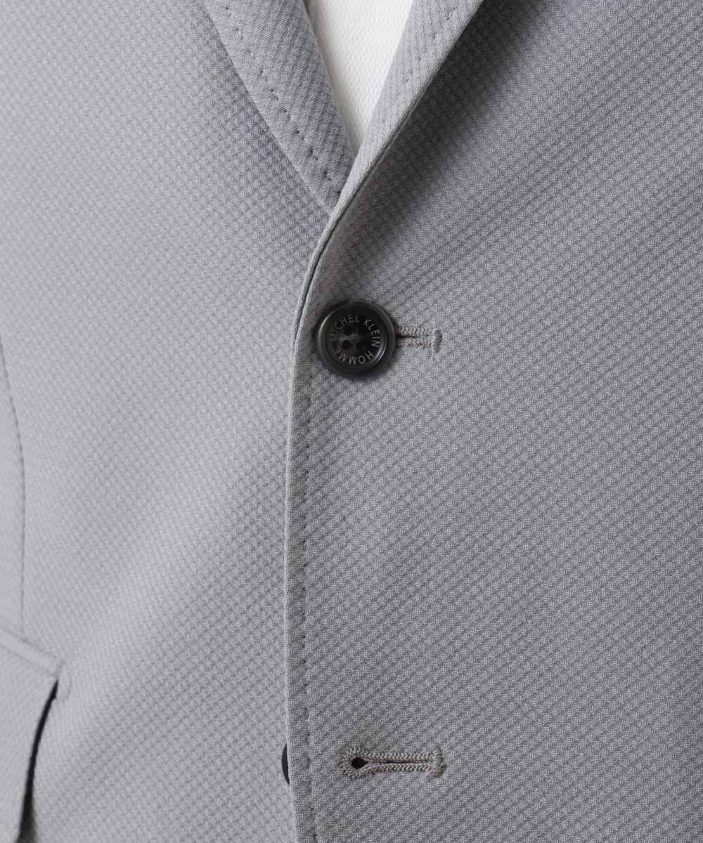 MNDGD03430 MICHEL KLEIN HOMME(ミッシェルクラン オム) 【セットアップ】コットンライクストレッチテーラードジャケット グレー