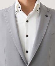 MNDGD03430 MICHEL KLEIN HOMME(ミッシェルクラン オム) 【セットアップ】コットンライクストレッチテーラードジャケット グレー