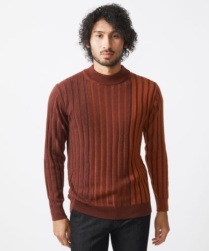 MNFAC02180 MICHEL KLEIN HOMME グラデーションモックネックニット