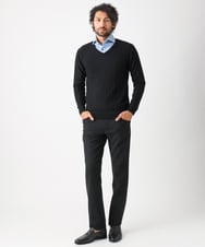 MNFAC55250 MICHEL KLEIN HOMME(ミッシェルクラン オム) ダイヤ柄Vネックニット ブラック