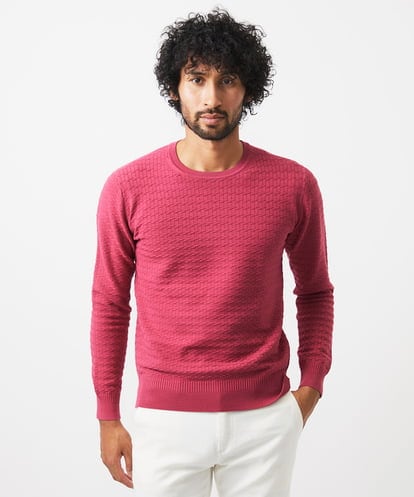 MNFDC50200 MICHEL KLEIN HOMME クラシカルクルーネックニット
