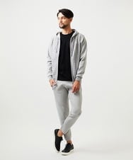 MNFDF52230 MICHEL KLEIN HOMME(ミッシェルクラン オム) 【セットアップ】ニットジップアップパーカー ライトグレー