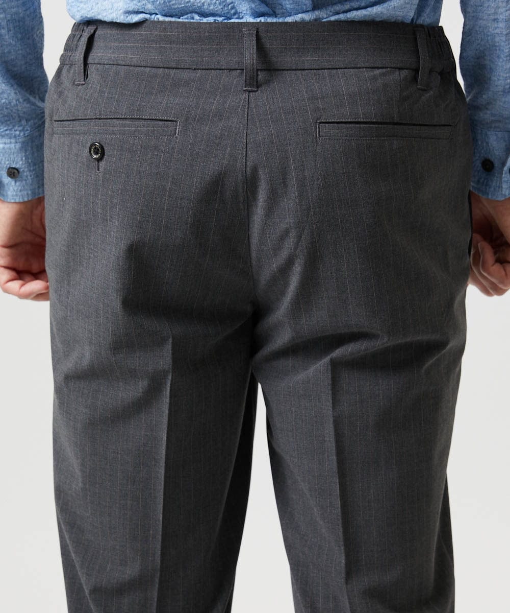 MNHGF52230 MICHEL KLEIN HOMME(ミッシェルクラン オム) ストライプ2WAY9分丈スラックスパンツ グレー