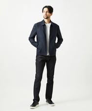 MNJAI53530 MICHEL KLEIN HOMME(ミッシェルクラン オム) 【セットアップ】ストライプ柄ウールコットンジップブルゾン ネイビー