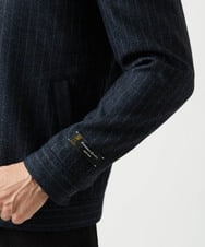 MNJAI53530 MICHEL KLEIN HOMME(ミッシェルクラン オム) 【セットアップ】ストライプ柄ウールコットンジップブルゾン ネイビー