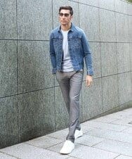 MNJGD90360 MICHEL KLEIN HOMME(ミッシェルクラン オム) 《日本製》20th　FACTOTUMコラボ　デニムジャケット ライトブルー