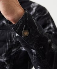 MNJGD91360 MICHEL KLEIN HOMME(ミッシェルクラン オム) 《日本製》20th　FACTOTUMコラボ　スモーク柄デニムジャケット ブラック