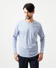 MNKDF51150 MICHEL KLEIN HOMME(ミッシェルクラン オム) クルーネック長袖カットソー ライトブルー