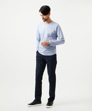 MNKDF51150 MICHEL KLEIN HOMME(ミッシェルクラン オム) クルーネック長袖カットソー ライトブルー