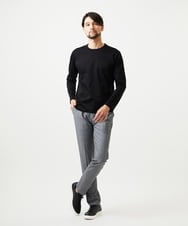 MNKDF51150 MICHEL KLEIN HOMME(ミッシェルクラン オム) クルーネック長袖カットソー ブラック