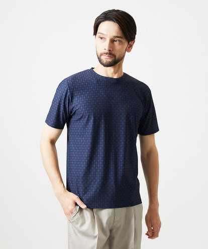 MNKID52180 MICHEL KLEIN HOMME 《日本製》オリジナル総柄半袖カットソー