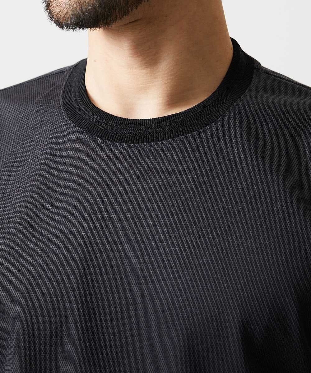 MNKJD63170 MICHEL KLEIN HOMME(ミッシェルクラン オム) 【セットアップ】ジャージークルーネック半袖カットソー ダークグレー